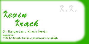 kevin krach business card